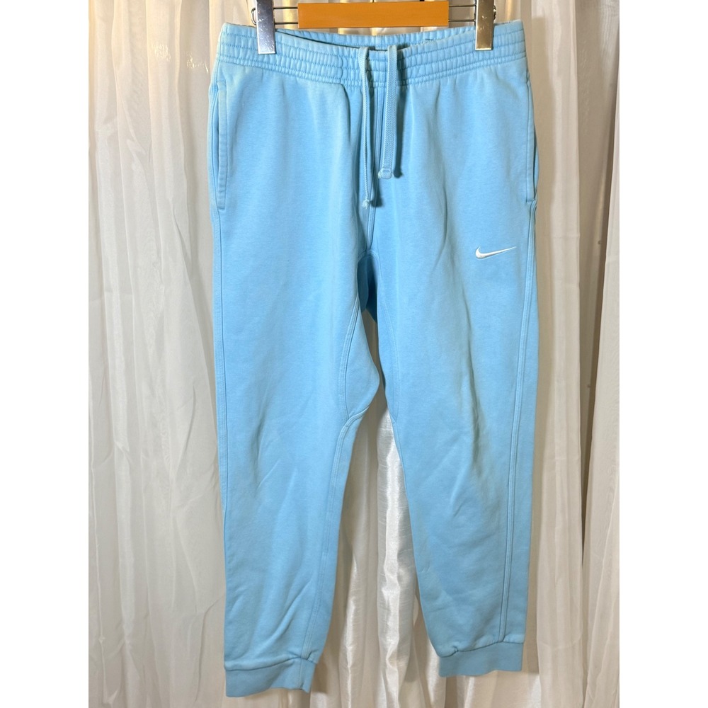 Nike Joggers Mens Medium Blue Club Fleece Sweatpants Embroidered Logo